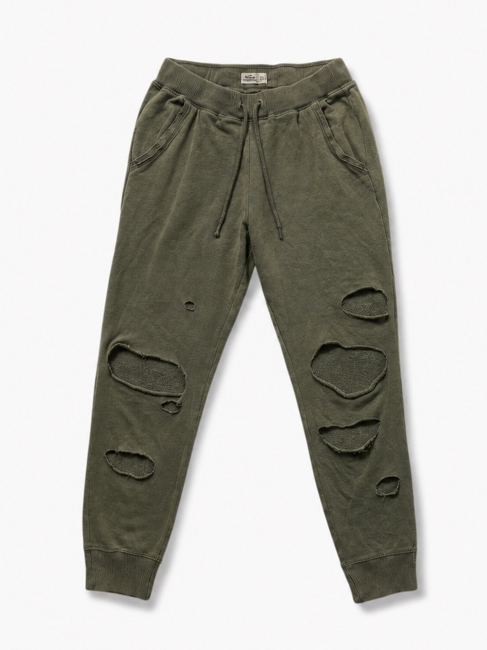 Hollister Olive Green Distressed Kids Joggers